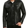 Men’s Holland Black Leather Jacket