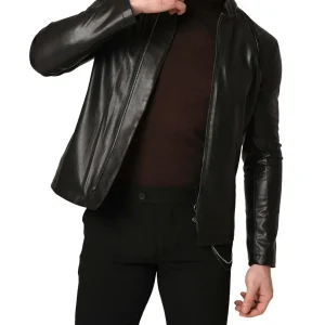 Men’s Lambskin Black Leather Jacket
