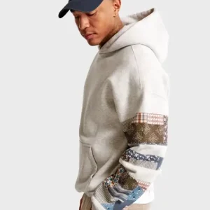 Abercrombie Patchwork Grey Hoodie