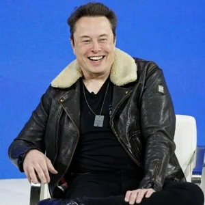 Elon Musk Shearling Leather Black Jacket
