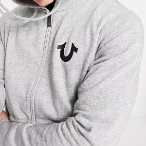 Grey True Religion Fleece Hoodie
