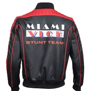Miami Vice Stunt Team Ryan Gosling Black Leather Jacket Sale