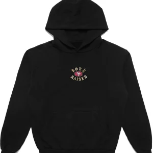 Born x Raised Black San Francisco 49ers Chrome Rocker Hoodie Sale