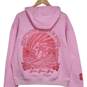 Pink Palm Puff Hoodie Sale