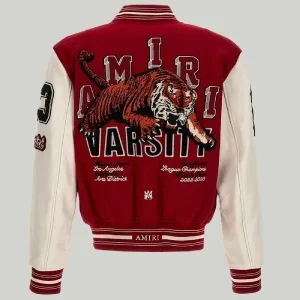 AMIRI Red Letterman Jacket Sale