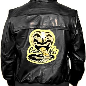 Cobra Kai Johnny Lawrence Black Leather Jacket