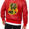 Cobra Kai Johnny Red Retro Leather Jacket
