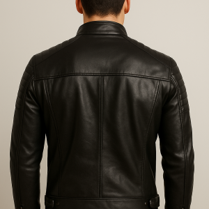 Buy Now Men's Slim Fit Black Quilted Leather Jacket