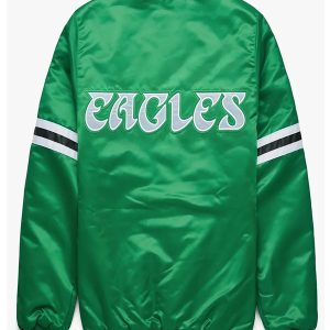 Stylish Green Striped Philadelphia Eagles Bomber Jacket