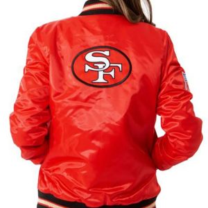 San Francisco 49ers Women Red Bomber Jacket by Starter