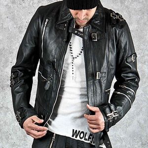 MJ Bad Buckle Leather Jacket