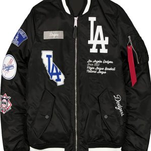 Black L A Dodgers Jacket