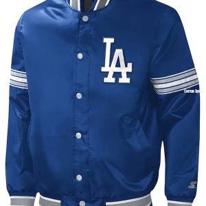 Trendy LA Dodgers Midfield Blue Varsity Jacket
