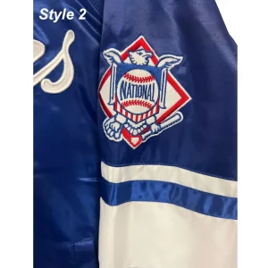 LA Dodgers Royal Blue Satin VarsityJacket