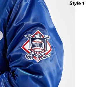 LA DodgersRoyal Blue Satin Varsity Jacket
