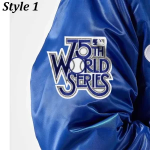 LADodgers Royal Blue Satin Varsity Jacket