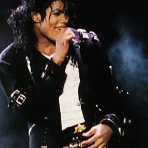 MJ Bad Buckle Black Leather Jacket