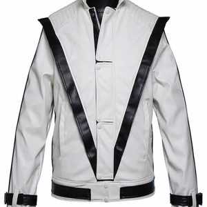 Thriller White Leather Jacket