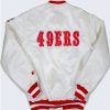 80s San Francisco 49ers White Bomber Jacket