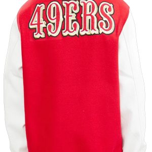 49ers Red & White Varsity Jacket