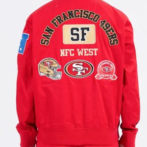 San Francisco 49ers Area Code Red Satin Jacket