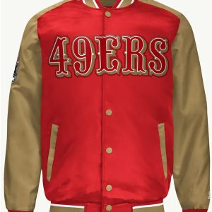 San Francisco 49ers Scarlet and Gold Varsity Jacket