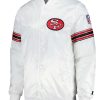 San Francisco 49ers The Power Forward White Satin Jacket