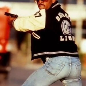 Eddie Murphy Beverly Hills Cop Black Varsity Bomber Jacket