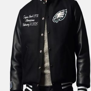 Philadelphia Eagles Bradley Cooper Black Varsity Jacket
