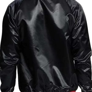 Classic Miami Heat 90s Throwback Black Bomber Jacket