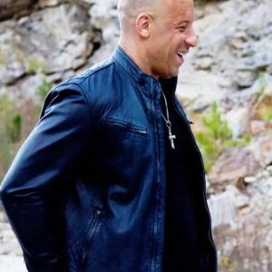 Dominic Toretto Furious 7 Vin Diesel Black Leather JackeT