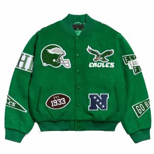 Philadelphia Eagles Green Varsity Wool Jacket for Men & Women