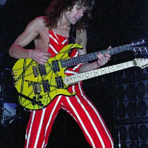 Eddie Van Halen Striped Jumpsuit Rompers