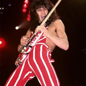 Eddie Van Halen Redand White Striped Jumpsuit Rompers