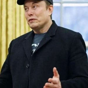 Elon Musk White House Black Wool Coat