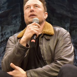 Elon Musk Brown Leather Jacket