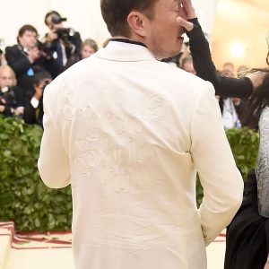 Elon Musk White Blazer Inspired by Met Gala Look