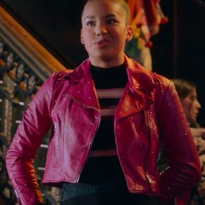 Gina High School Musical Pink Studded Leather Jacket