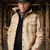 John Dutton White Leather Jacket