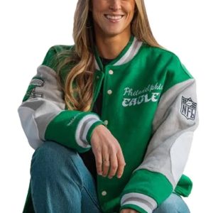 Kylie Kelce 90’s Eagles Letterman Jacket