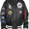 LA Dodgers Bomber MA-1 Black Jacket