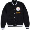 Pittsburgh Steelers Logo Black Bomber Jacket