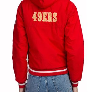 Trendy San Francisco 49ers Cropped Zip Hooded Jacket