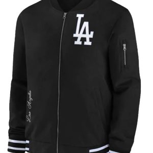 Black Los Angeles Dodgers Bomber Jacket