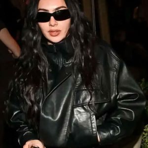 Charli XCX Marty Supreme Black Leather Jacket