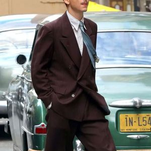 Marty Supreme Timothée Chalamet Brown Suit