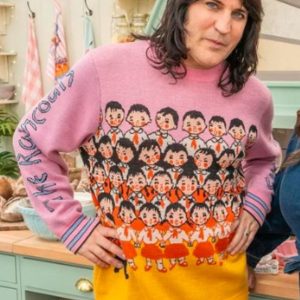 GBBO S15 Noel Fielding Pink Jumper
