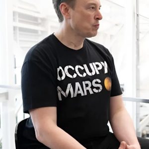 Elon Musk Occupy Mars Black T-Shirt