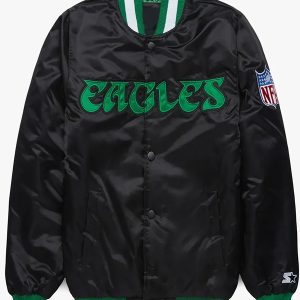 Philadelphia Eagles Black Satin Jacket
