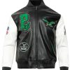 Philadelphia Eagles Black and White Leather Jacket